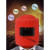 仁聚益电焊面罩红钢纸焊帽子焊工防护安全头戴式焊接氩弧焊防火星防高温 可视窗不翻盖+安全帽卡槽+40片