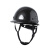 安达通碳纤维安全帽 工地国标ABS工程施工安全头盔领导监理防护帽 圆盔型安全帽碳亮黑 