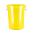 冠峰 100L加厚黄无盖 垃圾桶大号工业大容量有盖无盖收纳塑料水桶GNG-445