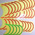 压力表三色标识反光5cm/10cm贴1/2圆弧红黄绿半圆弧上下限边线色环贴 10cm黄色1包50条