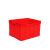 塑料周转箱不良品箱胶框工业储物箱加厚长方形大号带盖收纳箱 M6414/690*450*150mm 红色+盖子