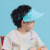 韩国VVC儿童防晒帽男女帽遮阳帽遮脸防紫外线太阳帽户外大帽檐 皮皮鳄 均码