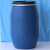120L加厚法兰桶圆形120升塑料化工铁箍桶120公斤耐酸碱大口塑料桶定制 新料蓝