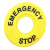 急停开关标识牌按钮警示圈紧急停止警告标签电梯电气标识黄圈22mm 内直径22mm 外直径40mm(100个)