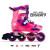 费斯（FREESTYLE）溜冰鞋儿童Z1直排轮滑鞋花式旱冰鞋男女专业平花鞋 粉色+彩色头盔AJ护具轮滑包 S码（28-31可调节）