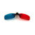 澈逸 红蓝3d眼镜手机投影电脑电视通用红蓝格式3D影片专用3d立体眼镜 大框红蓝+红蓝圆夹片各一副