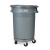 适用垃圾桶圆形带盖大号户外环卫带轮垃圾桶餐饮加厚塑料工业厨房 120升(带底座)