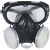 定制防尘防毒面具面罩口罩连体眼罩甲醛喷漆农药眼镜防雾一体 防毒口罩加一对滤盒