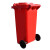 简厚 厨余分类垃圾桶大号厨房户外商用医疗干湿分离蓝色灰色绿色加厚全国标准分类塑料垃圾桶 红色挂车款80L