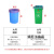 蓝色绿色垃圾袋大号 分类40升30L240红色120咖啡色60干湿80可回收  乐贝静 100*120 加厚红色50只 加厚