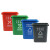 定制分类垃圾桶无盖小区工业办公区广场大中小塑料环卫垃圾桶 10L-无盖-红色有害垃圾