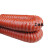 红色高温风管耐高温管矽胶硅胶管伸缩通风管道排风排气管热风管 内径43mm*4米1根