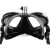 LZJV自由潜水镜低容积 深潜面镜 游泳潜水用品装备面罩浮潜套装 黑色镀蓝+黑色湿式管A款
