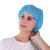 迈恻亦一次性帽子头套厨师餐饮防尘厨房女卫生透气工作网帽防掉头发 蓝色条形帽 100只/包