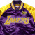 MITCHELL & NESS缎面夹克 NBA湖人队立领运动外套男女 MN刺绣加厚夹棉上衣外套 紫色 XL