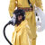 LZJV自吸式长管呼吸器过滤防毒尘面罩单双人电动送风式空气呼吸器面具 双人电动+风20米（带锂电池12小时）+滤棉