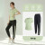 朵梵蓮速干跑步运动套装女春夏健身衣瑜伽晨跑步服宽松 绿色短袖+绿边长裤 L(110-125斤)