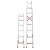 智工优选 铝合金工程梯单面升降梯6米款 伸缩长度:3.2-6m