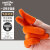 金诗洛 KSL022 一次性乳胶防滑手指套 无尘无粉农业指套 劳保手套 橘色 27（中号）