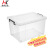 海客艺佳 透明收纳箱塑料整理箱储物收纳盒周转箱 80L: 65*45*30cm