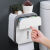 定制适用于卫生间纸巾盒厕所卫生纸置物架壁挂式抽纸盒免打孔创意 516D浅绿+白色大号