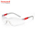 霍尼韦尔（Honeywell）护目镜 S300L 300300*10副 透明镜片 红款 工业 防雾粉尘风沙