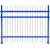 得豫工品 锌钢栅栏铁艺防护围栏 加厚1.2米高3根横梁柱中2米一米