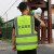 坚冠 社区服务 拉链绿色反光衣 反光背心可定制LOGO  荧光黄绿色交通环卫安全警示马甲安全标识