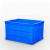 加厚周转箱物流筐仓库胶箱养龟箱带盖储物收纳盒大号长方形塑料框 575-105箱(640*430*115) 蓝色