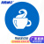 海斯迪克 HK-5127 物品定位贴 5S6S管理标志标签5cm办公规范标识标签 茶杯 1个