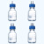 实验室补料瓶 发酵罐1/2/3/4通孔试剂加料瓶 小号中号大号 不锈钢瓶盖补液瓶 蓝盖玻璃瓶单通双通 小号1000ml单通