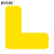 BELIK 警示四角定位贴 黄色L型 100个 3*1CM WX-5