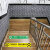 小心台阶地滑上下楼梯靠右行一米线地贴提示牌耐磨提示贴长条楼梯 基础款WM-14 120x10cm