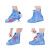 夏季雨天户外登山旅游非一次性PVC男女加厚防水防滑耐磨加强便携式防雨拉链鞋套脚套雨靴 （XXL）44-45码半透明