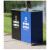 户外垃圾桶 大号不锈钢环卫果皮箱 小区公园 室外分类双桶 垃圾箱 丽格方形分类吸烟桶 不锈钢色