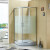 赤奥 简易淋浴整体弧扇形浴室淋浴卫生间干湿分离隔断玻璃门洗 砂银6MM透明玻璃80*80含基石 不含蒸汽