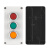 按钮盒五孔按钮开关控制盒带急停指示灯防水12345孔单一孔按钮盒 浅绿色 1旋钮+6自复按钮