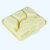 苏识 一次性连体分格打包餐盒 米饭盒 米黄色 800个/箱 11210225