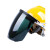盛融乾电焊面罩安全帽式支架面屏防护冲击头戴式焊帽工烧氩弧焊接 黄色安全帽+支架+白屏