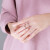 CS中国白银 S925银戒指男女 时尚简约两带款 个性百搭食指戒一对 崭露银角对戒