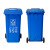 户外分类垃圾桶240升加厚大号环卫塑料物业小区市政挂车垃圾桶 100升加厚款黑灰色
