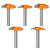 稳斯坦 W788 (1个)橱柜门板刀 门板花线刀板刀修边机门板刀镂铣刀 1号门板刀1/4柄橘色