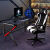 安定家电脑桌椅套装一套电竞桌椅主播台式电脑桌家用书桌写字桌椅游戏桌 (暗夜主宰80 黑红电竞椅)套装