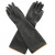 海斯迪克 耐酸碱乳胶手套黑色 防水防滑作业用劳保清洁手套 55cm长(1双)