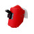 米囹适用红钢纸电焊头戴式焊帽焊接焊工帽全脸隔热防飞溅 面罩配蓝帽2片透明2片9号镜片