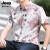JEEP SPIRIT男士短袖衬衫夏季新款休闲格子衬衫青年修身韩版潮流帅气口袋衬衣 HST880紫色 M 90-108斤
