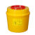 塑料黄色医疗利器盒锐气盒针头回收桶圾桶医院圆形大号小号桌面 3L