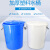 工孚 大号加厚塑料圆桶 圆形收纳桶 大容量水桶 50L蓝色带盖 一个价