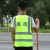 趣行 路政 拉链式荧光绿色反光衣 反光背心 交通环卫安全警示马甲安全标识