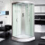 定制整体淋浴房一体式弧扇形玻璃门浴室家用洗澡沐浴房卫生间简易 简黑框0x0x1 不含蒸汽